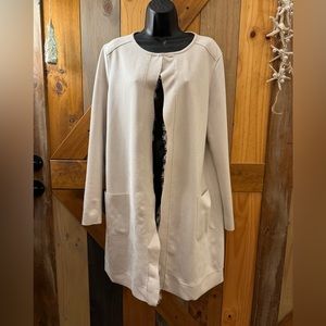 CARMEN Marc Valvo long blazer, XL, 
Ivory/bone NWT
